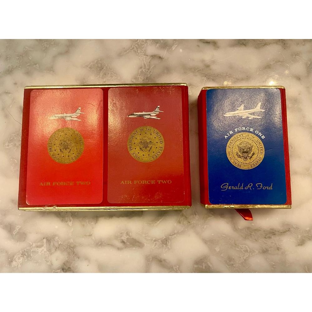 Vintage Air Force One & Two Presidential Playing Cards Gerald Ford Set READ